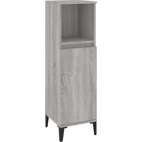 Maison Exclusive - Armario de baño madera contrachapada gris Sono (1/5)