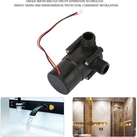 Générateur miniature de micro-centrale hydroélectrique à courant continu pour conduite d'eau. (1/3)