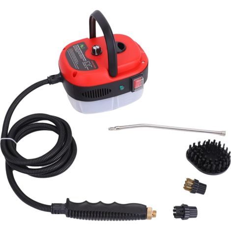 Nettoyeur vapeur portatif 2500 W, nettoyeur vapeur haute pression portable pour meubles, chariots de salle de bain (rouge) (1/4)