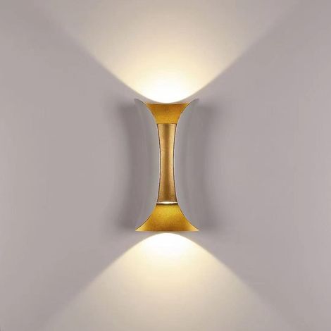 blanc Applique Murale Led 10w Extrieur Intrieur Spots Applique Murale Lumire Extrieure Moderne En Aluminium Ip65 Up Down Spot Lumire Blanche Chaud
