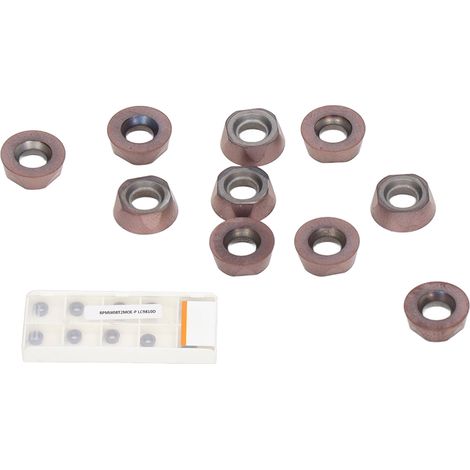 10-teiliges Wendeschneidplatten-Ersatzset für Dreh- und Fräsmaschinen mit Hartmetalleinsatz (RPMW08T2MOE-P)