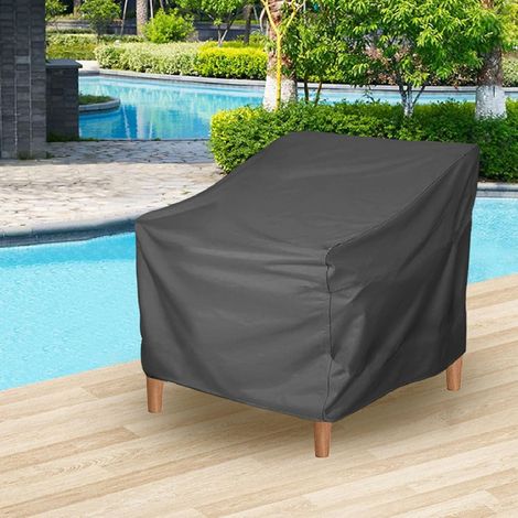 Housse de Chaise de Patio 600D Oxford pour Meubles d'extérieur 31,5 X 33,5 X 36,0 Pouces avec Boucles de Sangle, Ourlet élastique, Couverture Complète pour Chaises de Terrasse, de Terrasse (1/5)