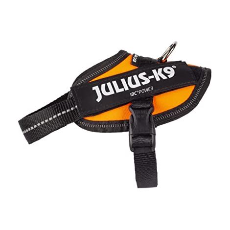 Pettorina IDC Julius K9 Powerharness Con Fantasia (ITA) - Pettorina IDC Julius K9 Powerharness Con Fantasia (ITA) - Arancio Fluo, XXS / Baby 2 (33-45cm)