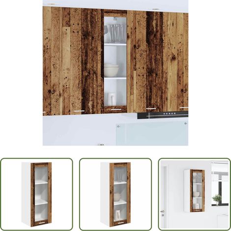 vidaXL Altholz - Hängeschrank mit Tür Altholz 40 x 31 x 100 cm Holzwerkstoff (1/5)