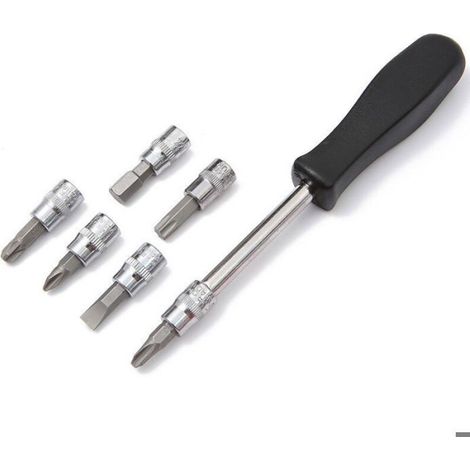 Coffret 46 clés cliquet et douilles acier CrV 1/4" avec mallette, outils réparation auto chromés (1/4)