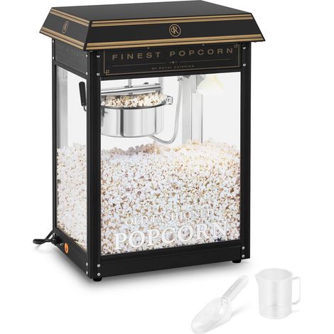 Machine à pop corn - Royal Catering - Noir et or - Puissance : 1 600 W (1/5)