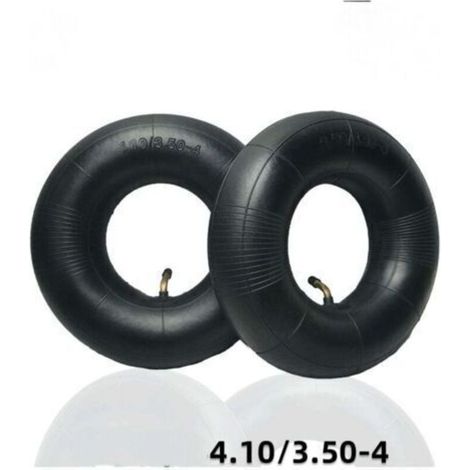 Alovez - 2 pièces pneus tubulaires série 4.10/3.50-4 pouces pour diable, chariot, charrette à bras, chariot de jardin, tondeuse à gazon, tube de remplacement 4.10-4 - LKBD (1/4)