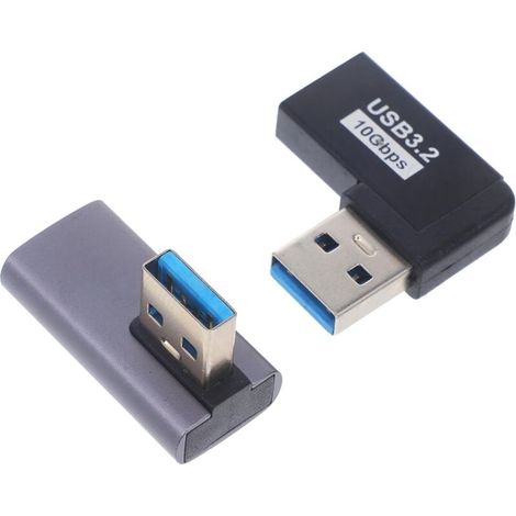Stück USB-Adapter, Gradstecker auf Buchse, hohe Winkelverlängerung, kompatibel mit Laptops und kompakten Computern, Packung