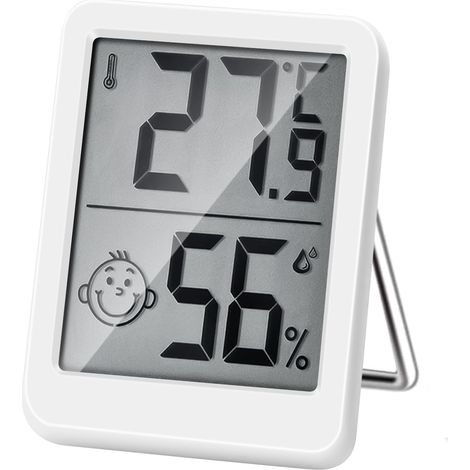 RHG Thermomètre et hygromètre d'intérieur numérique de haute précision, moniteur de température et d'humidité, indicateur thermo-hygromètre (4 pièces)