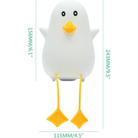 Weiche Silikon-LED-Enten-Nachtlampe, Nachttischlampe, Deko-Geschenk für Geburtstag, Valentinstag oder Party (1/4)