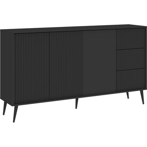 Buffet bas BARCELONA 3 Portes - 3 Tiroirs Gris (1/3)