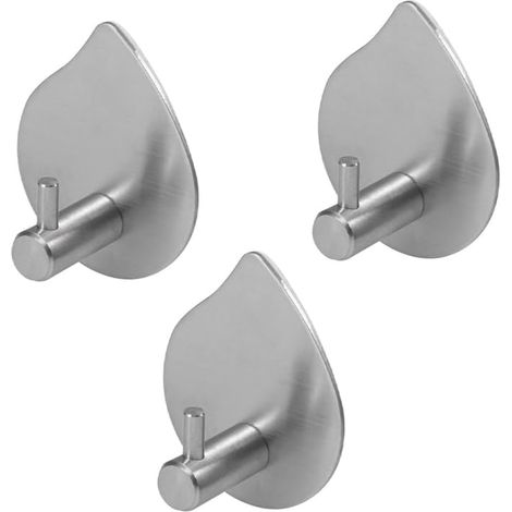 Lntyq Stück Klebehaken, selbstklebende Wandhaken, Edelstahlhaken, rostfrei, wasserdicht, Haken ohne Bohren, für Schlafzimmer, Badezimmer, Küche (1/5)