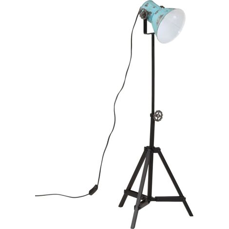Lampadaire 25 W bleu délavé 35x35x65/95 cm E27 (1/5)