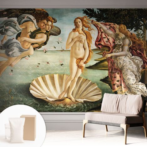 Newroom Tapete Dekorative Vliestapete mit Kleber Modern für Wohnzimmer Schlafzimmer Die Geburt der Venus 312x219 cm (1/5)