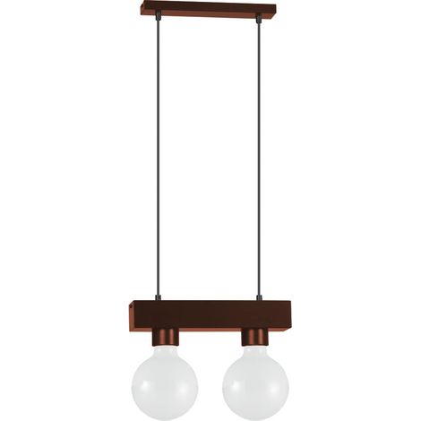 LUMICOM  BOSTON M Sospensione, 2XE27, max 42W, metallo, marrone corten, 10X25cm