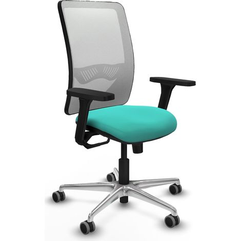 Chaise ergonomique piqueras y crespo Zulema blanc turquoise (1/2)