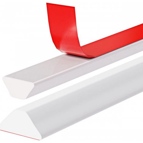 Seuil Douche Blanc 100cm Anti-Éclaboussures, Bande Auto-Adhésive (1/5)