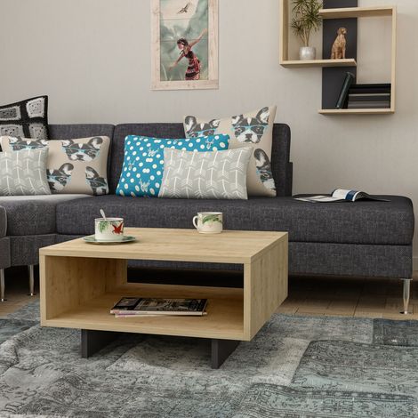 Decortie Hola Modern Coffee Table Multipurpose - Oak / Anthracite Grey (1/5)