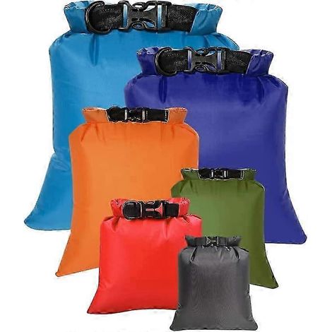 Lot de 6 sacs de rangement étanches, sacs étanches ultra-légers, ensemble de sacs étanches (1,5 L + 2,5 L + 3,5 L + 5 L + 8 L) (1/4)