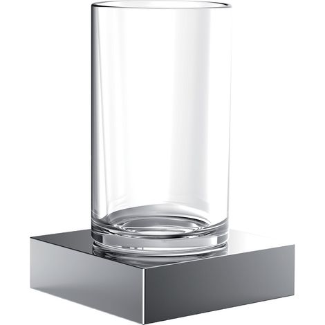 Porte-verre de liaison emco, modèle mural, verre cristal clair, (1/5)