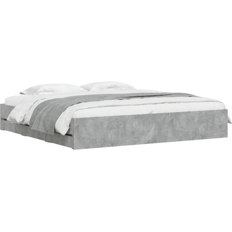 Giroletto Cassetti Grigio Cemento 200x200 cm Legno Multistrato vidaXL (1/5)