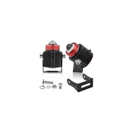Set aus 2 zweifarbigen LED-Motorradscheinwerfern, Nebelscheinwerfern, gelb 3000K / weiß 6500K, universelles Fernlicht, 30W, 3000lm, Abblend-/Fernlicht, wasserdicht, Tagfahrlicht. - Crezuo