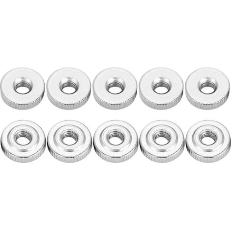 10pcs knurled nut, round knurled nuts, GB807 M5 carbon steel handle nut knurled nuts(M5)