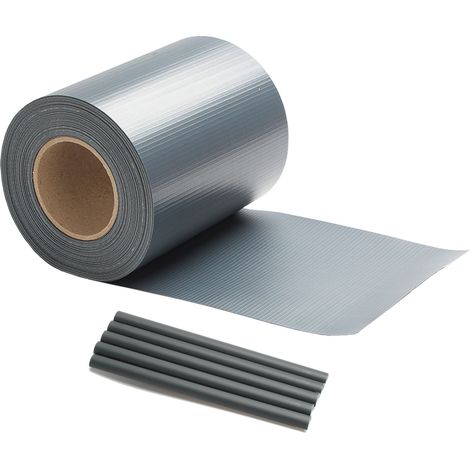Randaco 1 rotolo di strisce di protezione in PVC 70 m x 19 cm con 60 clip di fissaggio per recinzioni da giardino, balconi Antracite
