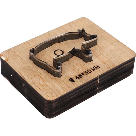 Matrice de découpe en cuir en forme de cochon 49x30mm en acier allié, moule de perforation pour bricolage, emporte-pièce pour plastique, argile et carton (1/5)