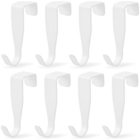 Set mit 8 S-förmigen Türhaken aus Edelstahl für Handtuchhalter im Badezimmer, Schubladen, Schränke und Küchen. (1/4)