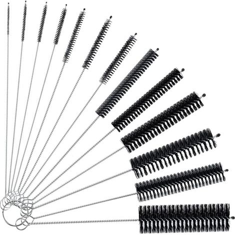 Goupillon Biberon, 13 Pièces Goupillon, Goupillon Nettoyage, Tube Brosse De Nettoyage, Brosse Biberon Bébé, Goupillon Bouteille, pour Bébé Biberon Paille e Bouilloire Clavier (1/4)