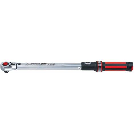 KS TOOLS 1/2" ERGOTORQUEprecision llave dinamométrica de carraca 40 - 200 Nm rojo - 516.6542 (1/5)