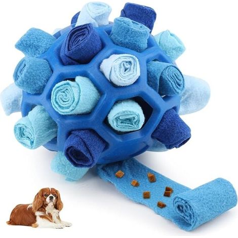 palla da annusare per cani, giocattoli da masticare intelligenti per cani, giocattoli interattivi lavabili che incoraggiano le abilità di foraggiamento naturali per cani di piccola, media e grande tag (1/4)