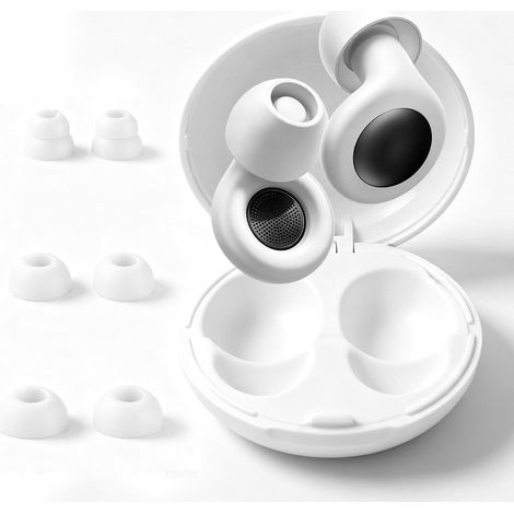 Bouchon D'oreille Anti Bruit Réutilisable, Embout Silicone Doux Avec Filtre Isolant Sonore, Bouchon D'oreille Pour Dormir, Étude, Déplacement loisir Et Concentration,Clair (1/5)