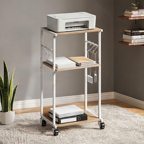 Meuble de rangement de bureau madeira Natural 43 x 30 x 82 cm (1/5)