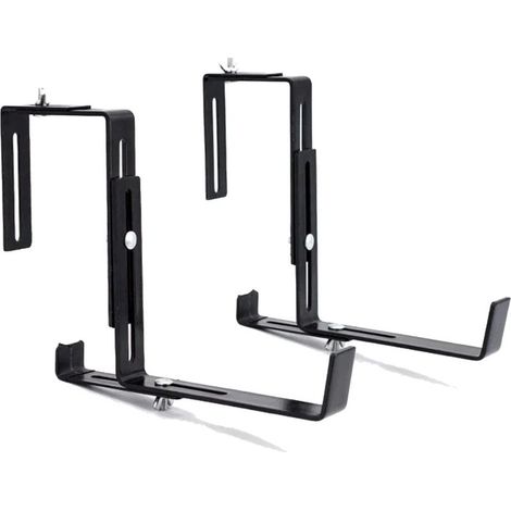 Lot de（2） supports pour pots et jardinières réglables pour boîte de fenêtre, patio, jardin, clôture, pergola, balcon (1/4)