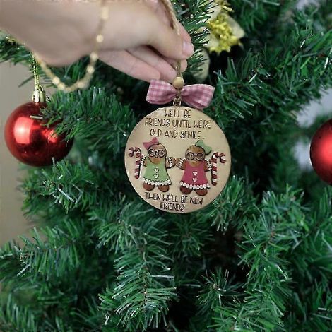 Ornement de Noël amusant, pendentif décoratif original pour sapin de Noël, cadeau de Noël. 1 pendentif de Noël original + papillon. (1/5)