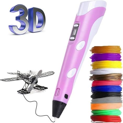 Stylo 3D évolué avec écran, alimentation automatique, pour enfants et créatifs, imprimante 3D manuelle intelligente (1/5)