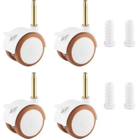 Roulettes pour meubles d'enfants. lot de 4 roulettes pivotantes pour lits de bébé. berceaux. poussettes et chaises (1/4)