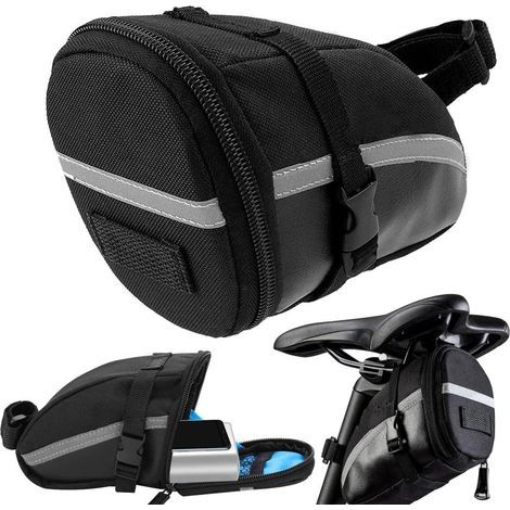 Wasserdichte Satteltasche für Fahrräder – Multifunktionale Tasche mit verstellbaren Gurten – Schwarz (1/5)