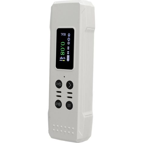 Détecteur de rayonnement nucléaire haute sensibilité avec alarme sonore et lumineuse, écran LCD HD et compteur Geiger pour rayons γ, X et β (blanc). (1/5)