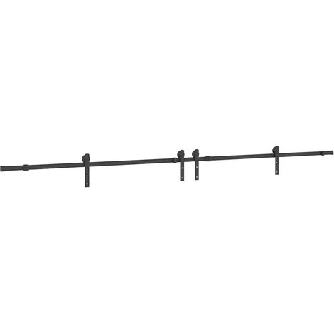 Maison Exclusive - Kit di Binari per Porte Scorrevoli 366 cm Acciaio Nero