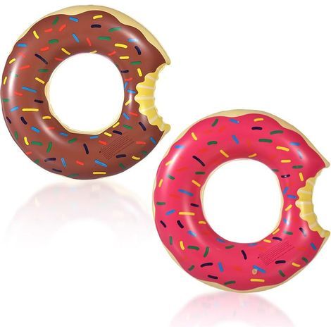 90cm Bouée Piscine Donuts Enfant Adultes,Anneau de Natation Gonflable,Bouée de Natation Doughnut PVC Bouée Piscine pour Adolescents Garçons Filles Les Fêtes D'été sur La Plage et La Piscine (1/5)