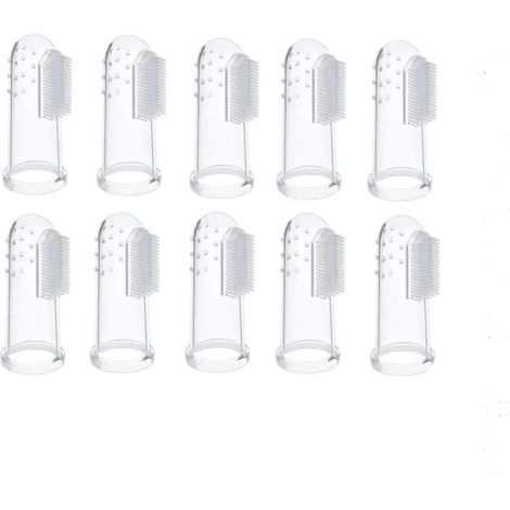 Cepillo de dientes para mascotas, cepillo de dientes de silicona natural para perros y gatos (1/4)
