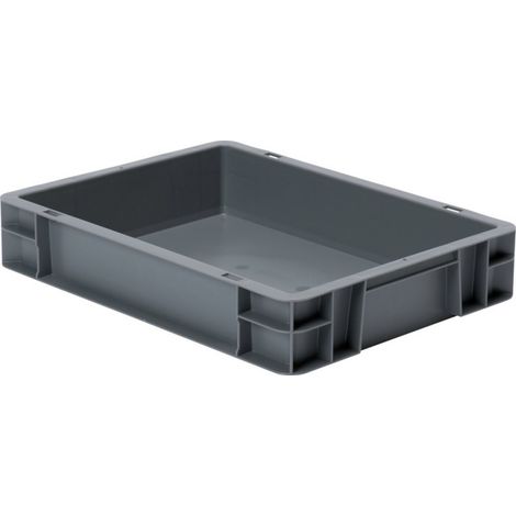 Contenedor de transporte manejable TK400/75-0, gris