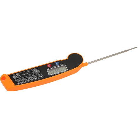 Multifunktionales digitales Fleischthermometer mit Sofortanzeige zum Kochen, Backen, Grillen und Barbecue, Orange (1/5)