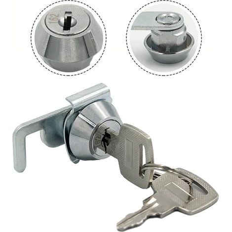 Nockenschloss mit Clip für Schubladen Metallschränke und