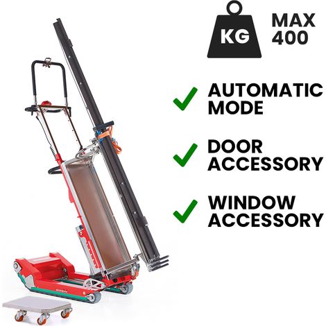 Carretilla sube escaleras eléctrica Skipper para carpintería batería AGM estándar base con ruedas giratorias 400 kg (1/5)