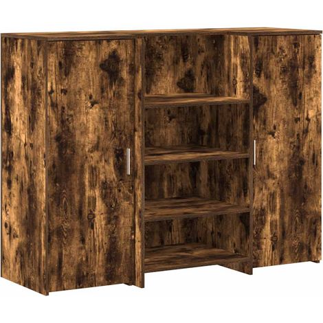 Maison Exclusive - Empfangstheke Räuchereiche 135x50x103,5 cm Hol