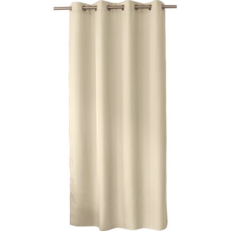 Homemaison – Rideau occultant 140x240 cm – 100% bachette polyester 120 g/m² – 8 oeillets métal chromé – Coloris ECRU